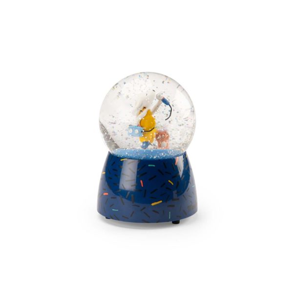 Cutie muzicală glob de zăpadă Pilou la karaoke, cu mecanism cu cheiță, Moulin Roty