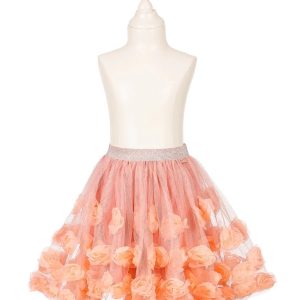 Fustă din tulle roz cu fluturi și accente strălucitoare, talie elastică, Souza!