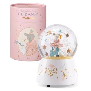 Glob de zăpadă muzical Mica școală de dans, cu șoricel și lebădă, Moulin Roty
