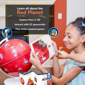 Glob interactiv Orboot Marte cu realitate augmentată și puzzle 3D Mars Rover, Playshifu