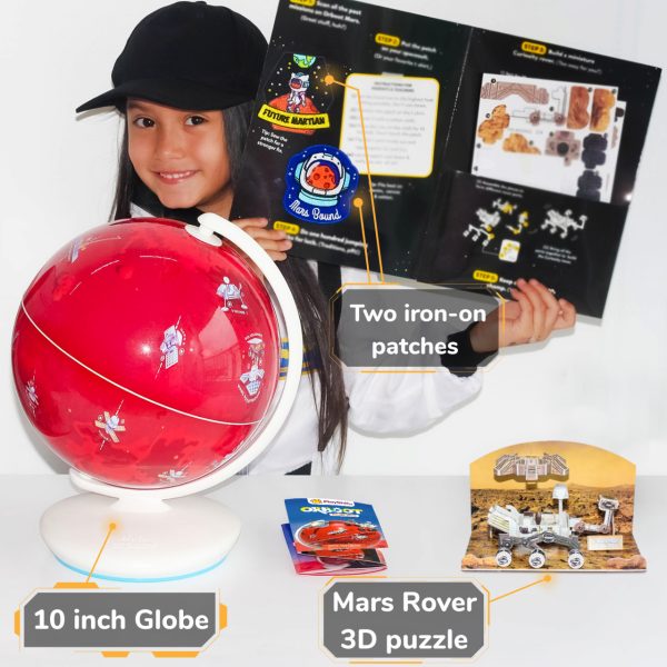 Glob interactiv Orboot Marte cu realitate augmentată și puzzle 3D Mars Rover, Playshifu