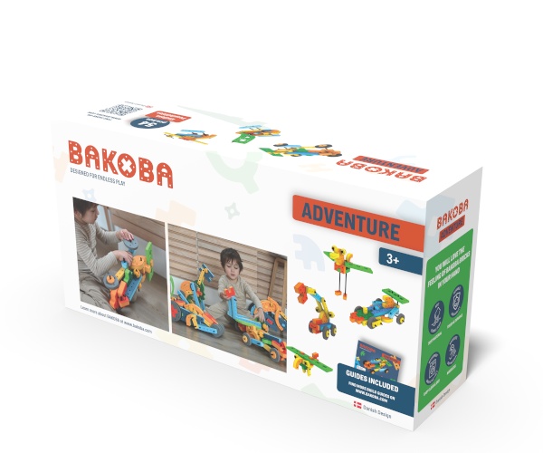 Joc de construcție cu blocuri moi din spumă Adventure, 54 de piese, Bakoba