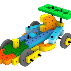 Joc de construcție cu blocuri moi din spumă Adventure, 54 de piese, Bakoba