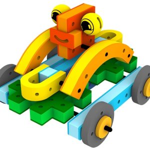Joc de construcție cu blocuri moi din spumă Combiner, 65 de piese, Bakoba