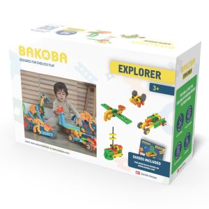 Joc de construcție cu blocuri moi din spumă Explorer, 42 de piese, Bakoba