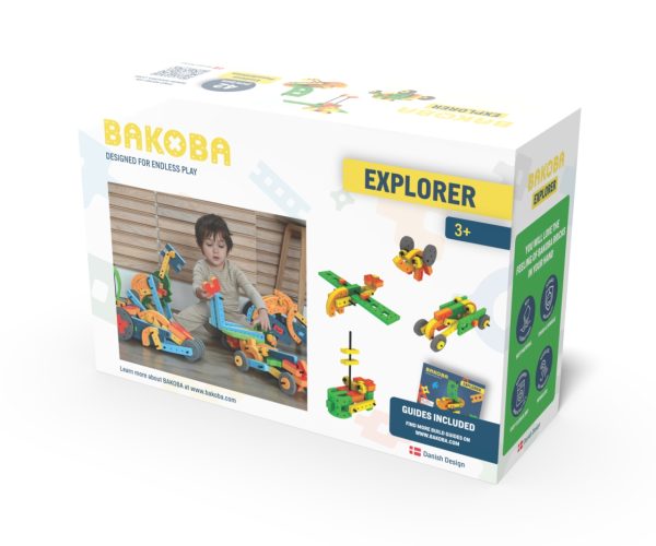 Joc de construcție cu blocuri moi din spumă Explorer, 42 de piese, Bakoba