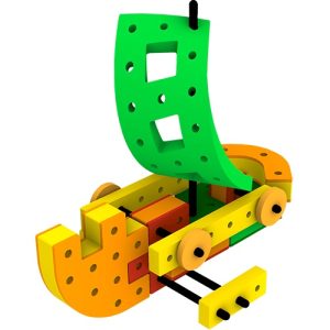 Joc de construcție cu blocuri moi din spumă Explorer, 42 de piese, Bakoba