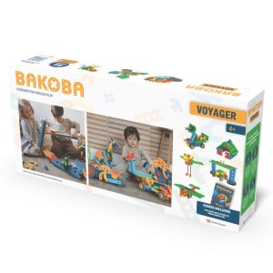 Joc de construcție cu blocuri moi din spumă Voyager, 84 de piese, Bakoba