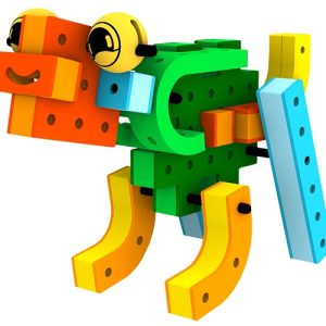 Joc de construcție cu blocuri moi din spumă Voyager, 84 de piese, Bakoba
