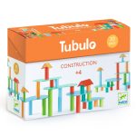 Joc de construit cu 28 de tuburi de carton, 3 acoperișuri și 6 plăci de lemn, Djeco