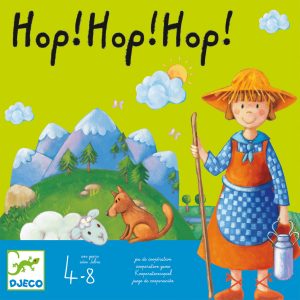 Joc de cooperare cu oi, pod și stână, din lemn și carton, Djeco