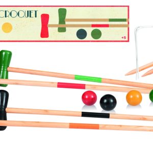 Joc de crochet din lemn, cu 4 ciocănașe, 4 bile și 10 porți, Egmont Toys