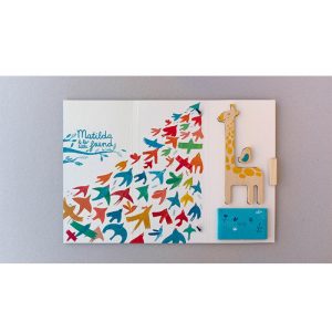 Joc de echilibru Girafa Matilda cu 40 de bețe din lemn, Londji