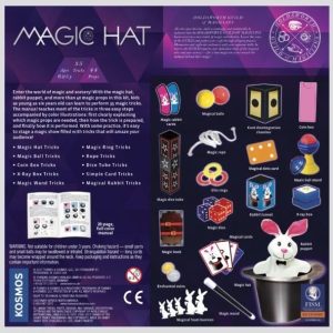 Joc de magie cu joben, păpușă iepure, 35 de trucuri și manual, Thames & Kosmos