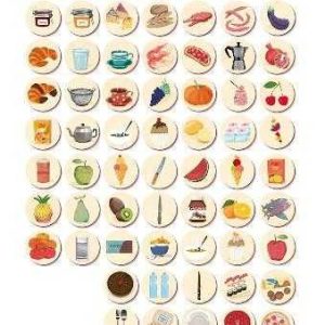 Joc de observație cu table și jetoane de ingrediente, Londji