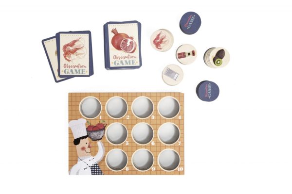 Joc de observație cu table și jetoane de ingrediente, Londji