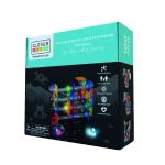 Joc magnetic de construcție cu circuit și bile luminoase, 100 de piese, Cleverclixx