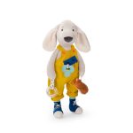 Jucărie senzorială cățelușul Pilou, cu activități pentru bebeluși, Moulin Roty