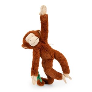 Jucărie senzorială maimuță pentru cărucior și pătuț, cu benzi Velcro, Moulin Roty