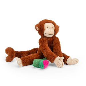 Jucărie senzorială maimuță pentru cărucior și pătuț, cu benzi Velcro, Moulin Roty