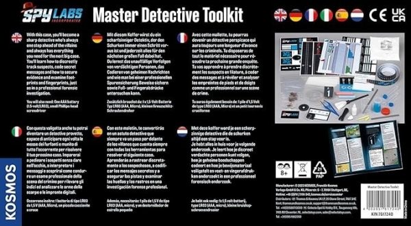 Kit de detectiv cu lupă, lumină UV și pudră pentru amprente, Thames & Kosmos