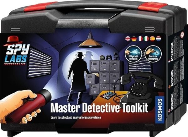 Kit de detectiv cu lupă, lumină UV și pudră pentru amprente, Thames & Kosmos