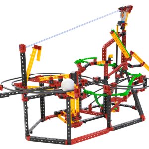 Kit STEM de construcție, circuite XL de reacții în lanț, 682 de piese, Fischertechnik