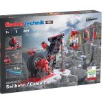 Kit STEM de construcție cu 3 modele de telecabină și 269 de piese, Fischertechnik