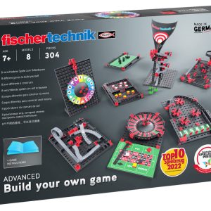 Kit STEM de construcție cu 304 piese și 8 jocuri de îndemânare, Fischertechnik