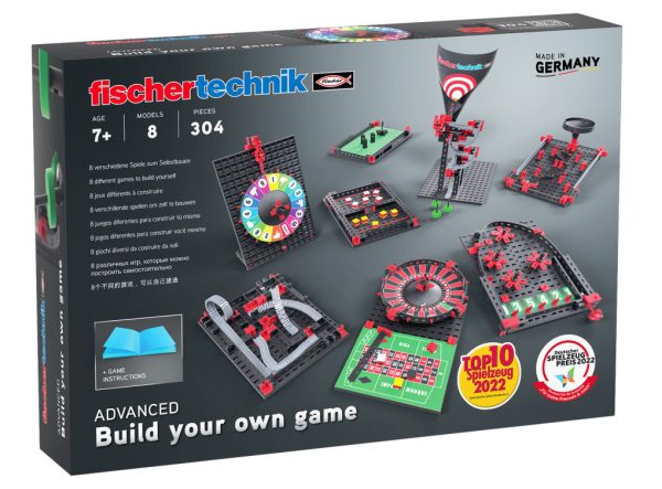 Kit STEM de construcție cu 304 piese și 8 jocuri de îndemânare, Fischertechnik