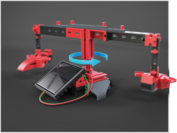 Kit STEM de construcție cu modele alimentate solar, 4 modele, 167 piese, Fischertechnik