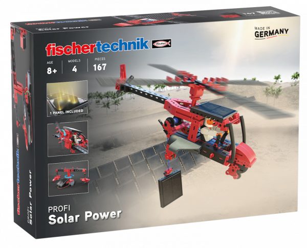 Kit STEM de construcție cu modele alimentate solar, 4 modele, 167 piese, Fischertechnik