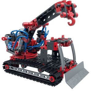 Kit STEM de construcție cu modele pneumatice, excavator și 200 de piese, Fischertechnik