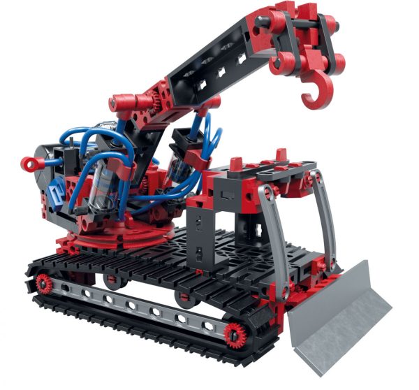 Kit STEM de construcție cu modele pneumatice, excavator și 200 de piese, Fischertechnik