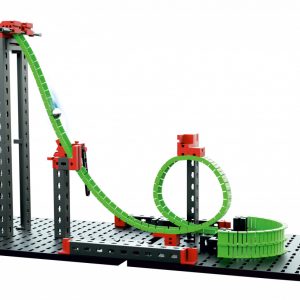 Kit STEM de construcție, cursă cu bilă metalică Dynamic L2, 780 de piese, Fischertechnik