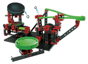 Kit STEM de construcție, cursă cu bilă metalică Dynamic XM, 280 de piese, Fischertechnik
