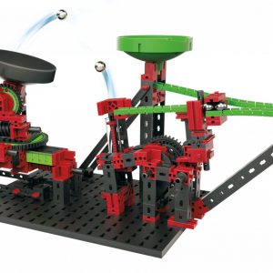 Kit STEM de construcție, cursă cu bilă metalică Dynamic XM, 280 de piese, Fischertechnik
