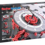 Kit STEM de construcție despre mecanică, cu 12 modele și 243 de piese, Fischertechnik