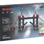 Kit STEM de construcție despre poduri și structuri, 11 modele, 364 piese, Fischertechnik