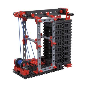 Kit STEM de construcție despre poduri și structuri, 11 modele, 364 piese, Fischertechnik