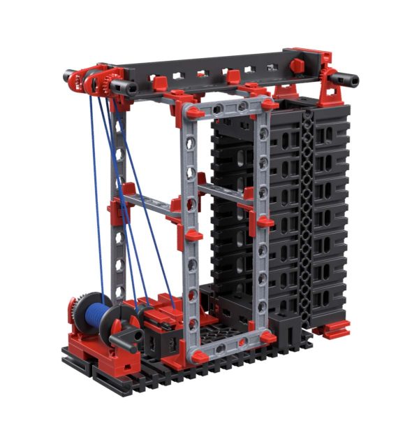 Kit STEM de construcție despre poduri și structuri, 11 modele, 364 piese, Fischertechnik