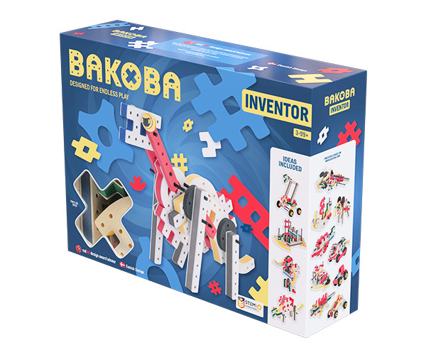 Kit STEM de construcție din spumă moale cu 65 de piese, Inventor, Bakoba