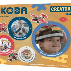 Kit STEM de construcție din spumă moale cu 74 de piese, Creator, Bakoba