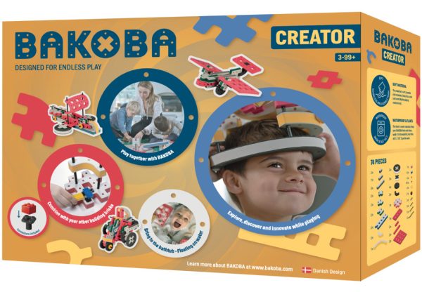 Kit STEM de construcție din spumă moale cu 74 de piese, Creator, Bakoba