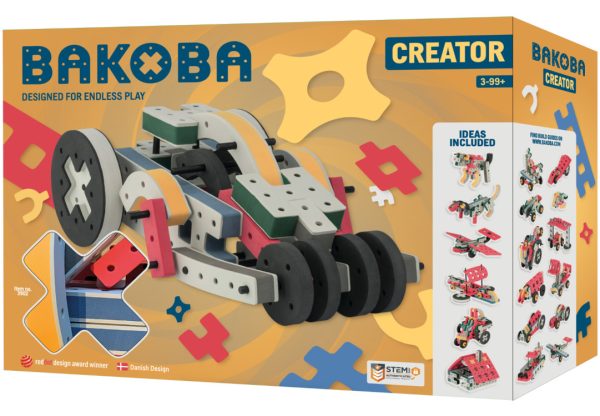 Kit STEM de construcție din spumă moale cu 74 de piese, Creator, Bakoba Kit STEM de construcție din spumă moale cu 74 de piese, Creator, Bakoba