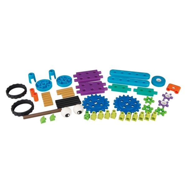 Kit STEM de construit zece roboți, cu 53 de piese și carte de povești, Gigo Toys