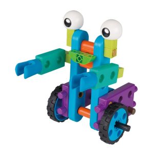 Kit STEM de construit zece roboți, cu 53 de piese și carte de povești, Gigo Toys