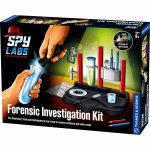 Kit STEM de criminalistică cu lanternă UV și experimente chimice, Thames & Kosmos