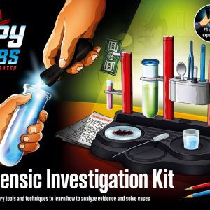 Kit STEM de criminalistică cu lanternă UV și experimente chimice, Thames & Kosmos