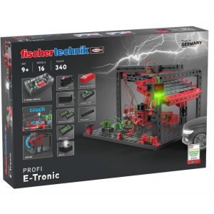 Kit STEM de electronică pentru copii, 16 modele, 340 de piese, Fischertechnik